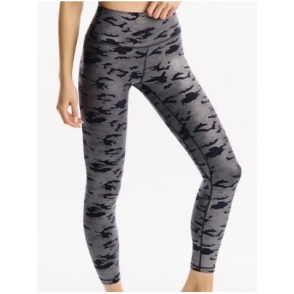 Zyia Active Navy Silver Camo Supreme Hi Rise 7/8 Length Womens 16-18